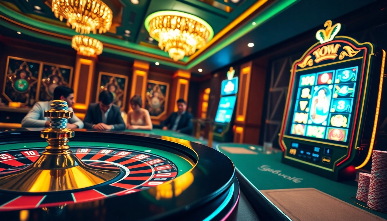 Experience the excitement of tg88 vom at a luxurious casino gaming table filled with rich colors and action.