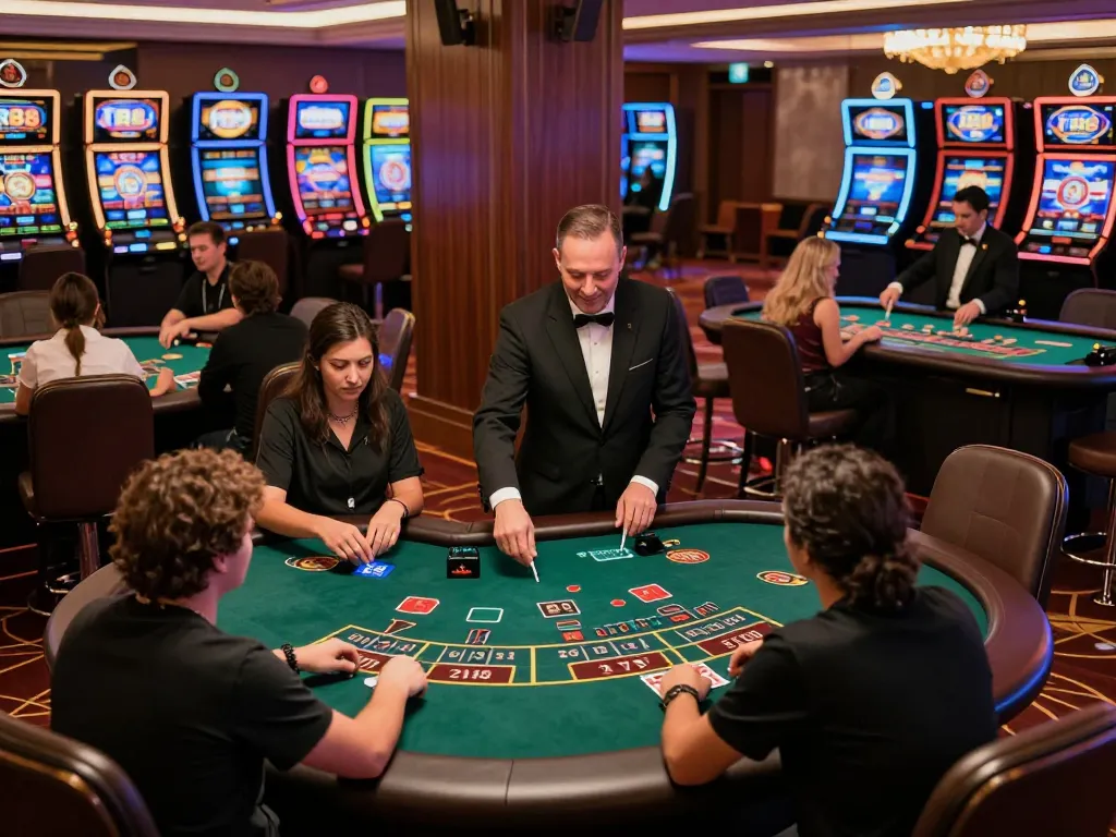 Engage in thrilling blackjack gameplay at https://qtr88.com/ with professional dealers in a vibrant casino atmosphere.