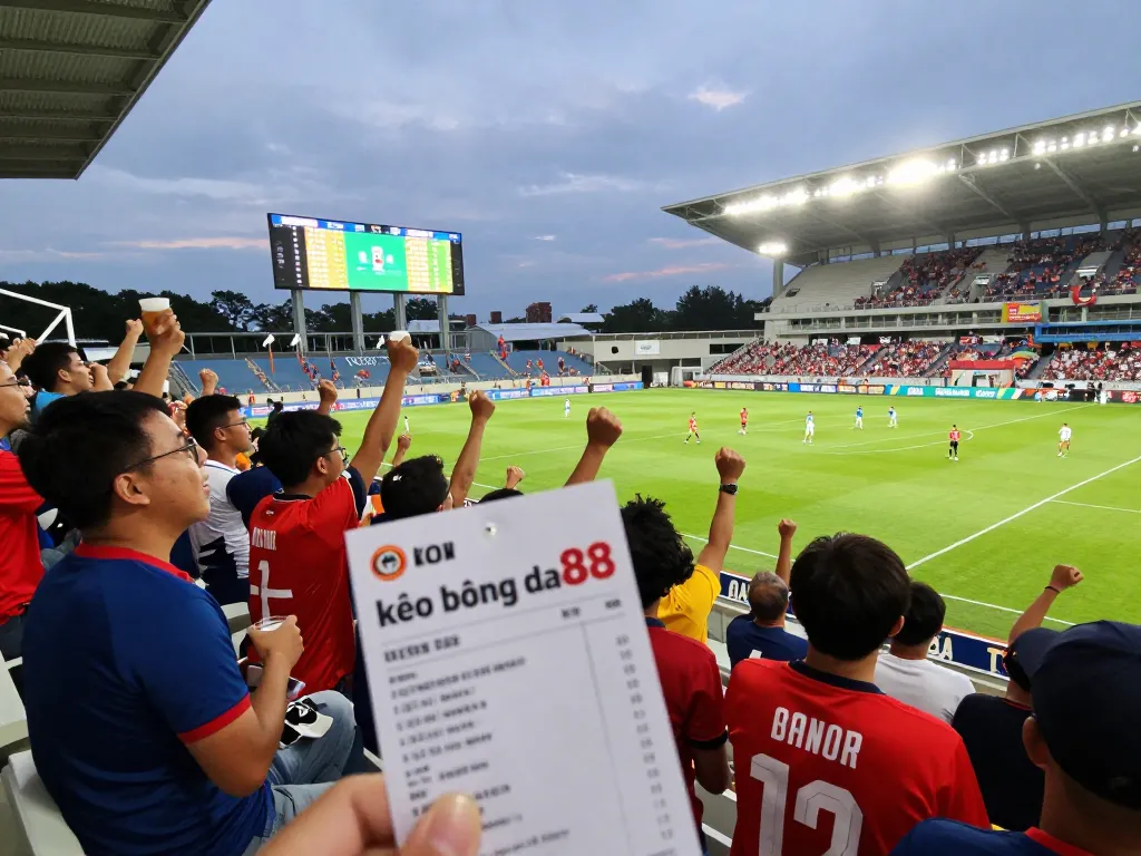 Exciting kèo bóng da88 betting scene during a live football match.