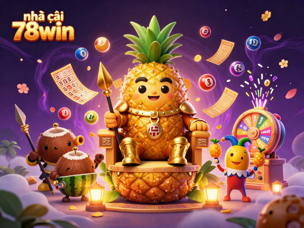Engage with nhà cái 78win's thrilling gaming experience on this vibrant beach casino illustration.