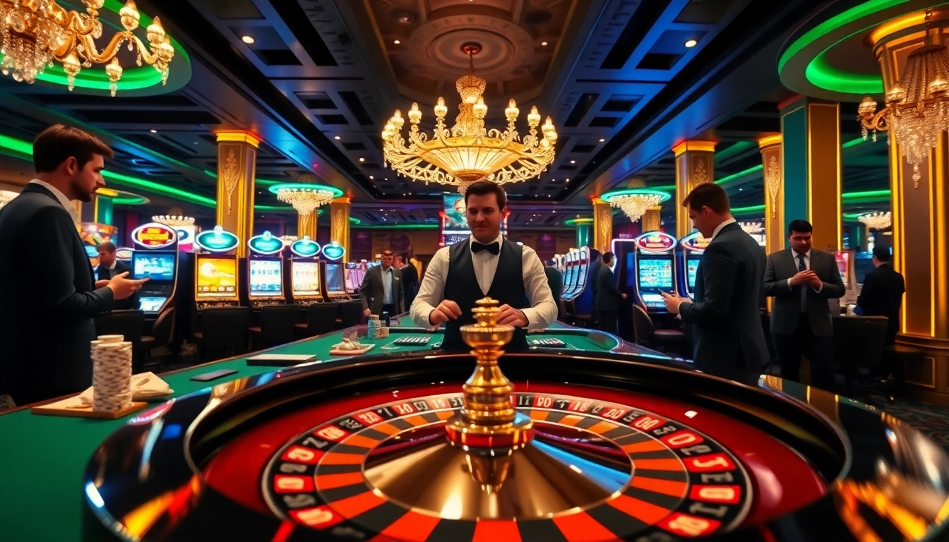 Players engaging at the LC 88 casino roulette table, experiencing luxury and excitement in gambling.