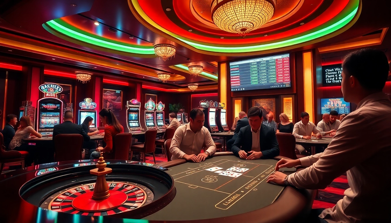 Experience the excitement of gambling at luck8s.live with players engaging at a roulette table.