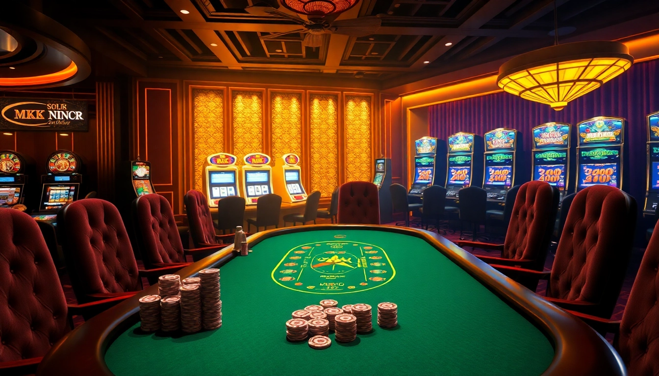 Players placing bets at a luxury casino poker table showcasing strategic MK8 gaming excitement.