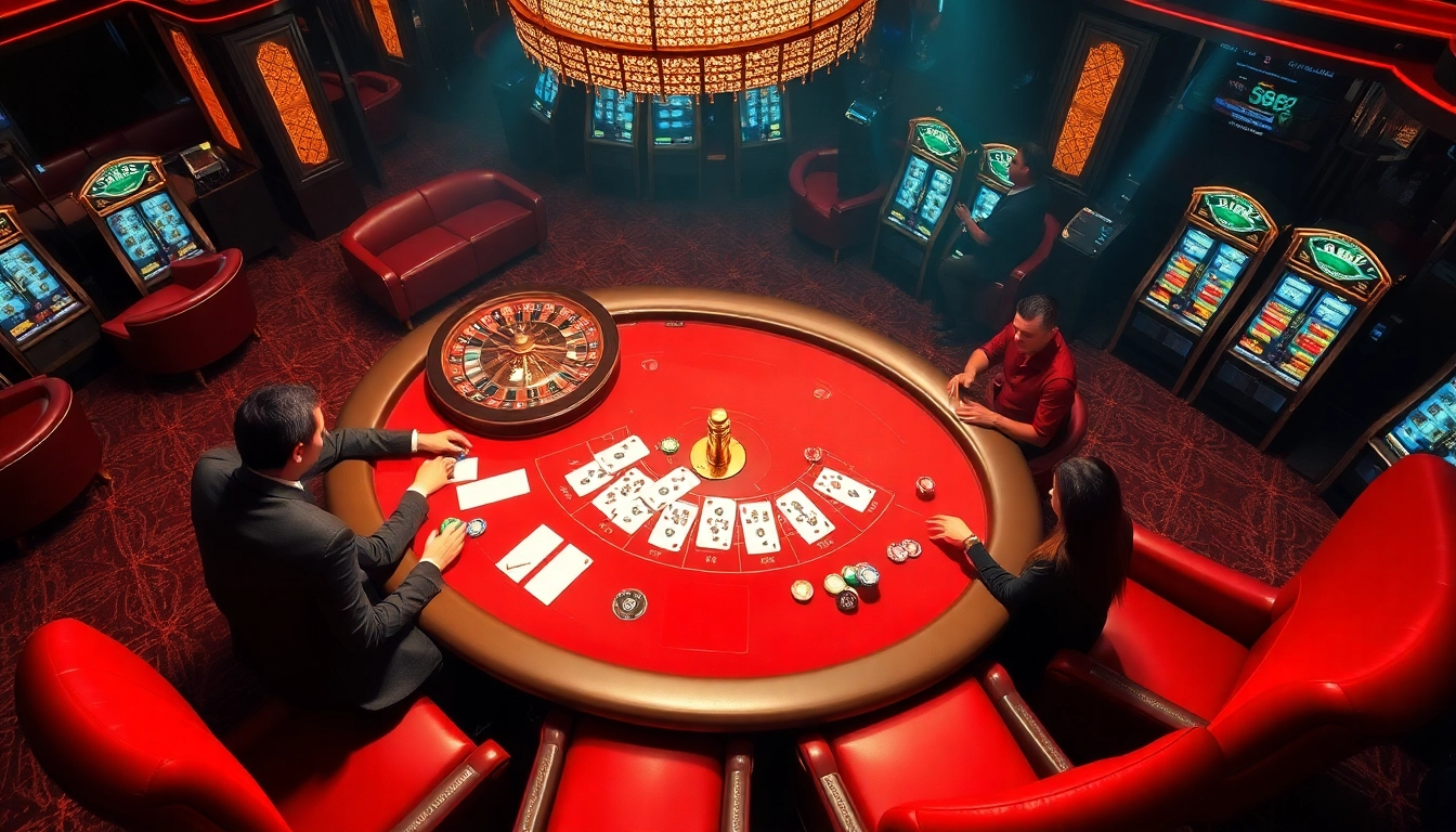 Players enjoying high-stakes poker at the ee 88 casino, with luxury ambiance and exciting gaming action.