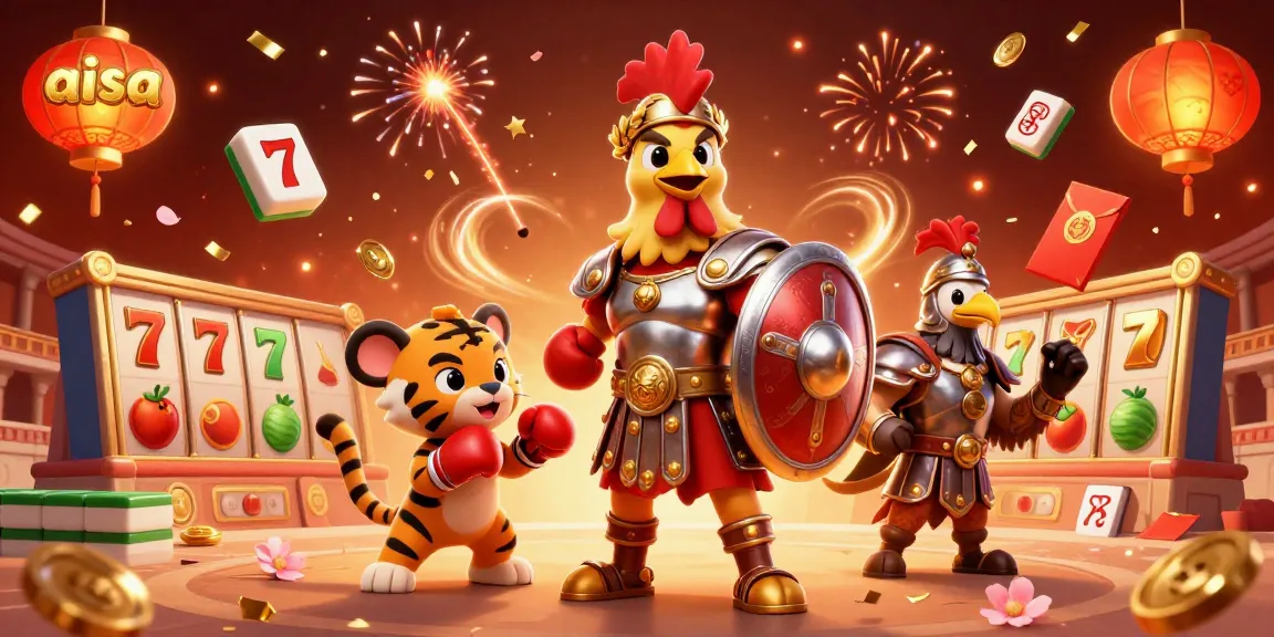 Engage with aisa's vibrant casino experience featuring dynamic slot elements and lively characters.