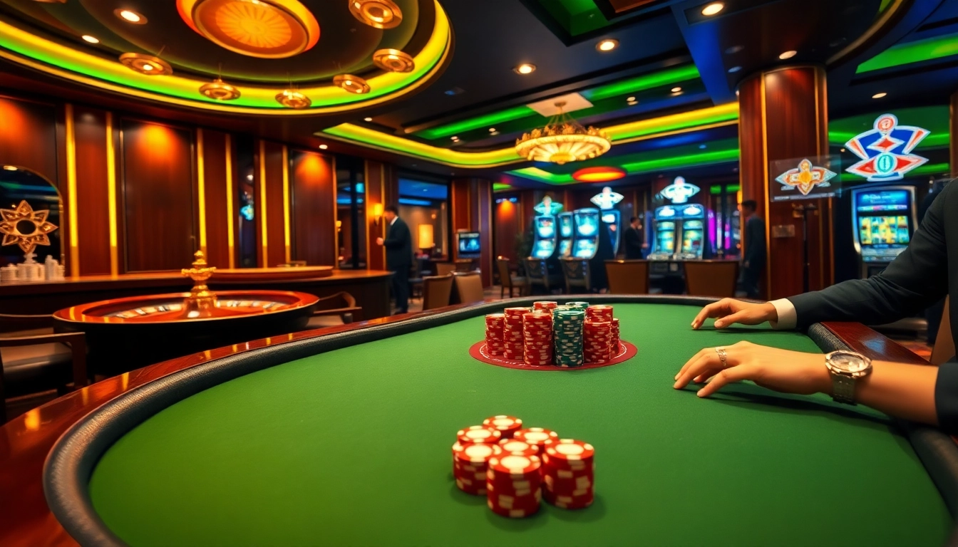 Experience the thrill of kp88 bet at a luxurious poker table surrounded by excitement and elegance.