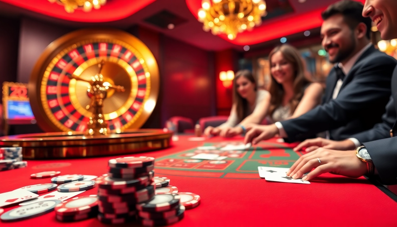 Experience the excitement of TG88 with poker chips and roulette at a luxurious casino table.