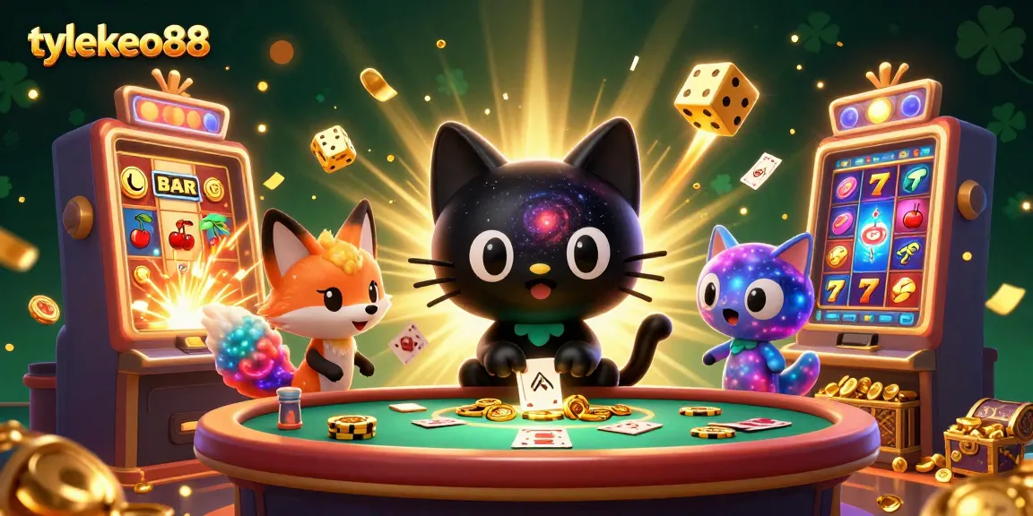 Exciting gaming action with tylekeo88, featuring cosmic characters and dynamic casino elements.