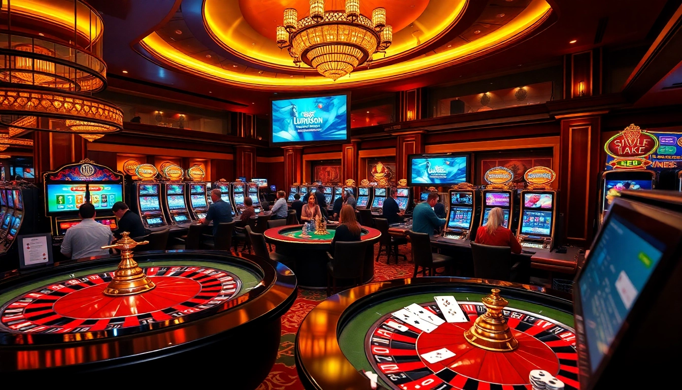Experience the thrill of gambling at Luongson with vibrant casino tables and exciting gameplay.