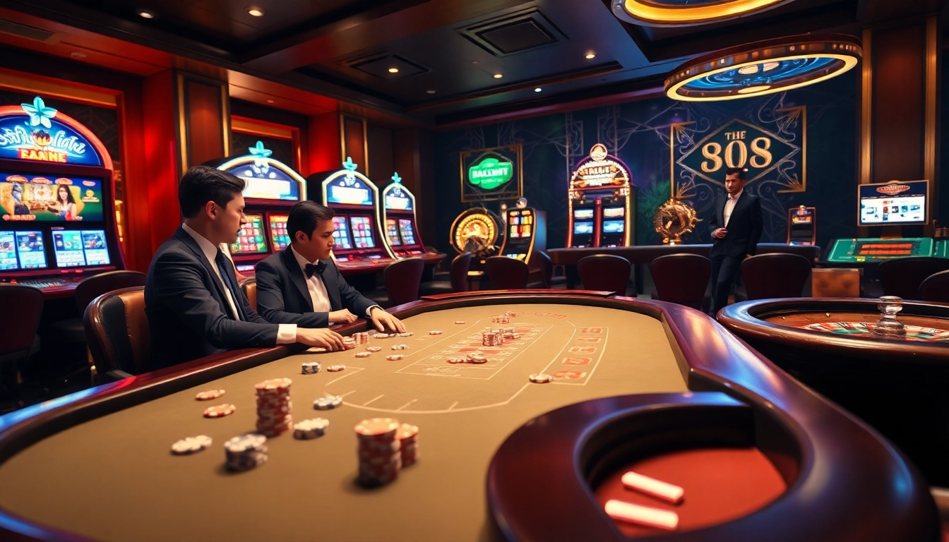 Engage in a thrilling casino experience at https://mm88.moe/, featuring a vibrant poker game.