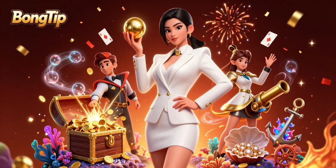 BongTip offers exciting casino experiences, showcasing a glamorous Asian woman with a golden roulette ball.