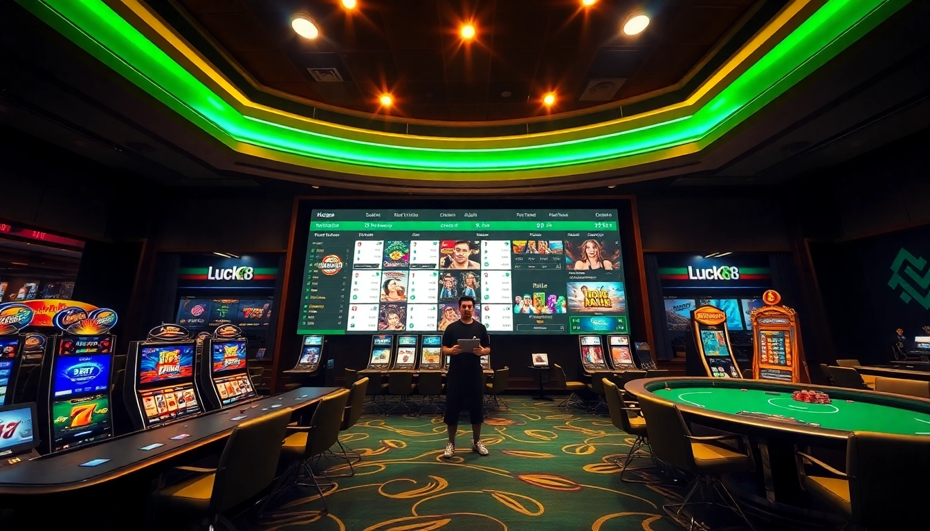 Exciting online gambling experience at luck8win.live with vibrant casino atmosphere and digital betting interface.