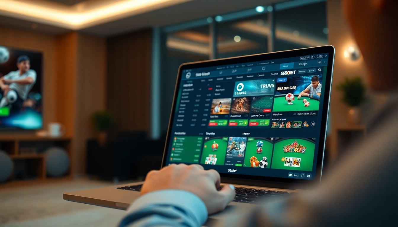 Explore SBOBET.dance with a user-friendly betting interface showcasing live sports and casino games.