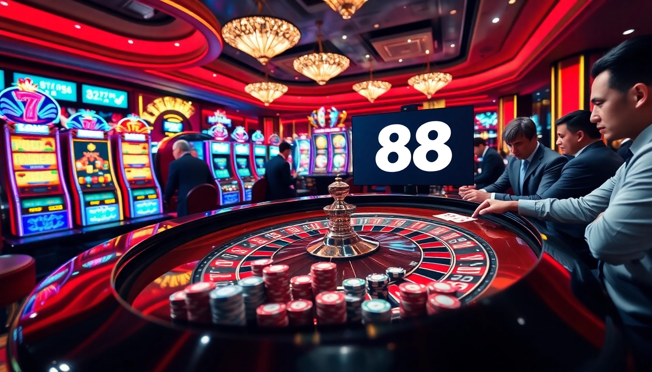 Experience the thrill of TR 88 with dynamic gameplay at a luxurious casino table.