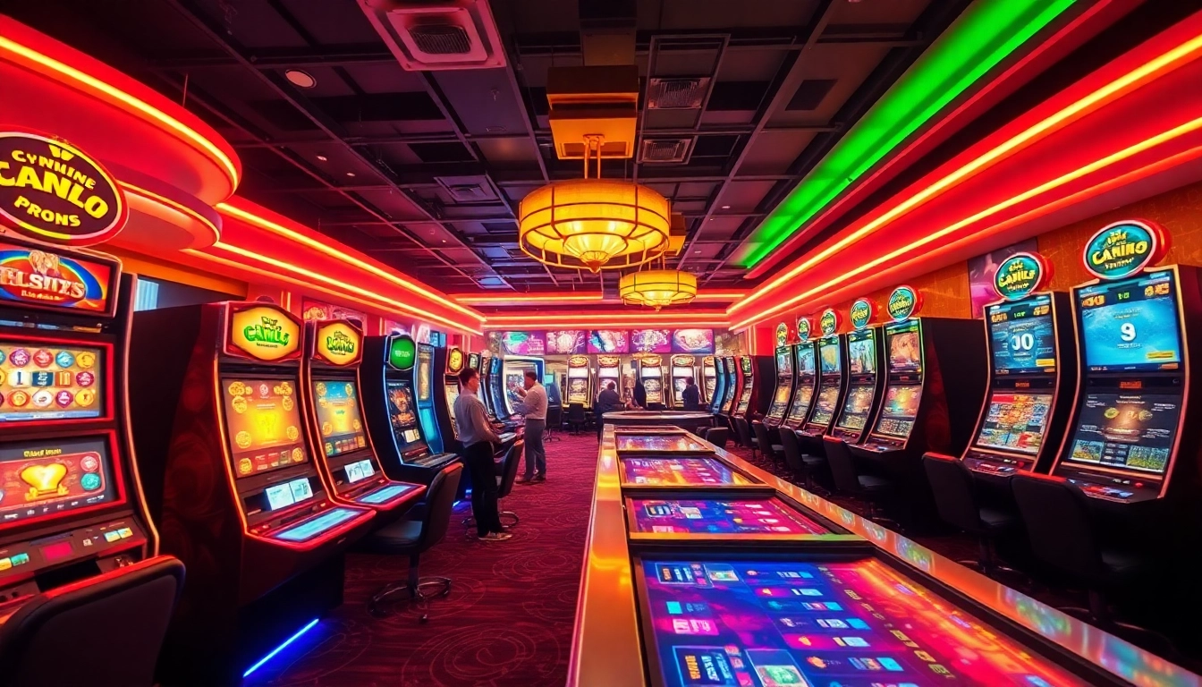 Exciting gaming scene at ev88win.live with vibrant online casino machines and players engaged in interactive games.